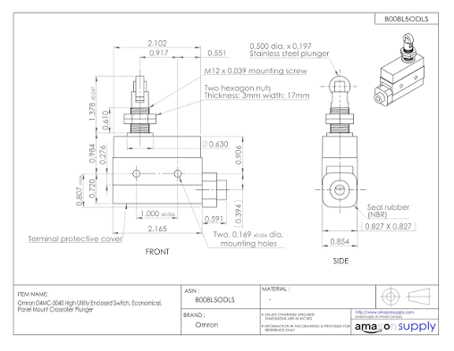 میکروسوییچ فشاری صنعتی OMRON D4MC-5000 ساخت ژاپن